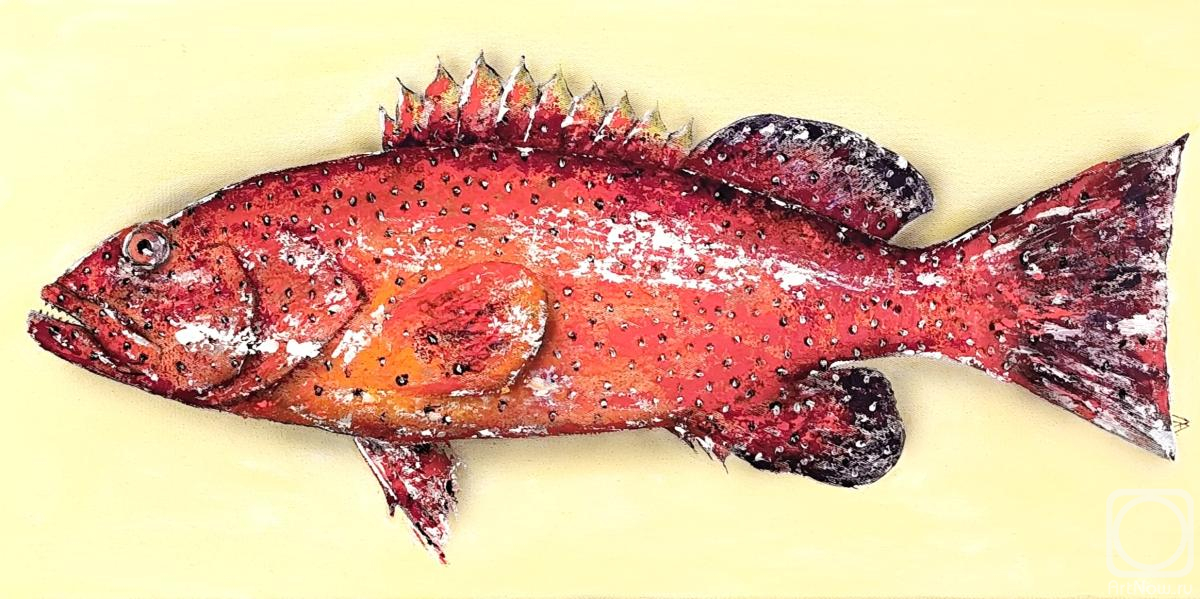 Litvinov Andrew. Painting Red Grouper