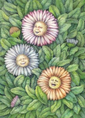 Daisies ("From the Garden of Talking Flowers" series). Bystrushkina Ekaterina