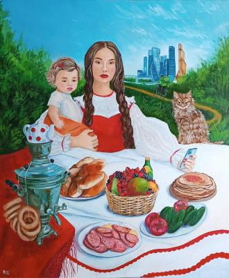 Tablecloth-self-made. Dmitrieva Olga