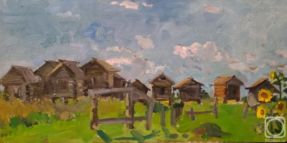 Blinkova Anzhela. Barns, Yorkino village, Arkhangelsk region