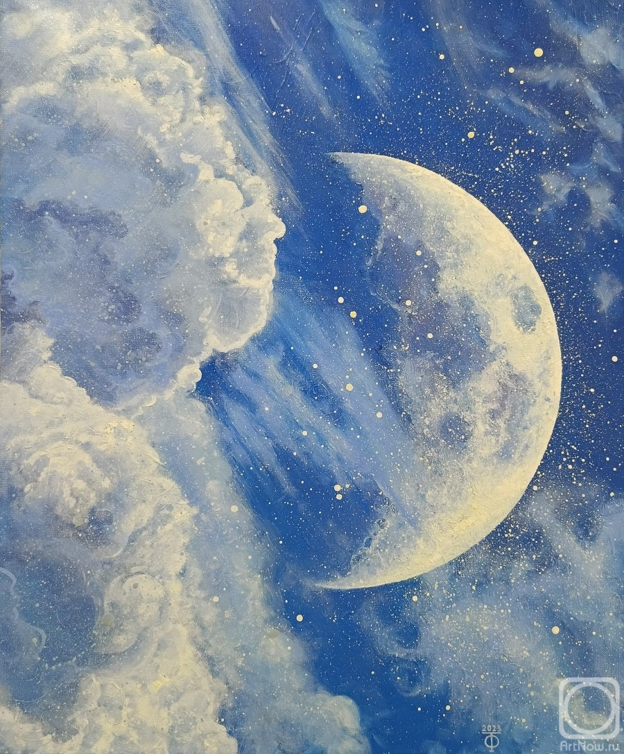 Fyodorova-Popova Tatyana. The moon is in the clouds