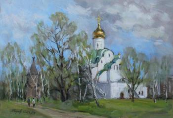 Temple in Spring (Greenery Painting). Serebrennikova Larisa