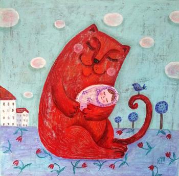 Cat Baiyun (Painting In Nursery). Razina Elena