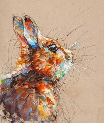 Red hare (Oil Portrait). Rodries Jose