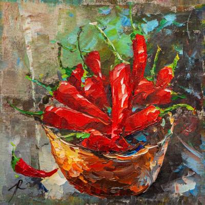 Chili peppers (Oil Paintings).  