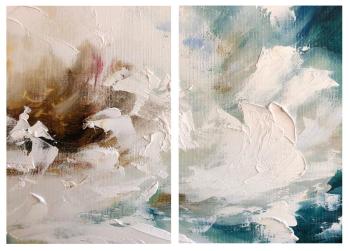 Serenity set of 2 paintings (Bright Strokes). Skromova Marina