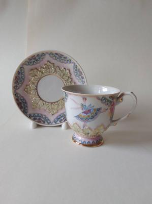 Cup and saucer "Ballet" (Porcelain). Andreeva Marina
