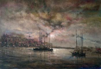 Lights of the Old Bay (Boats At Sea). Hramov Timofei