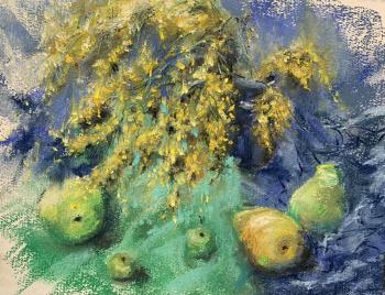 Mimosa and pears. Golovach Svetlana