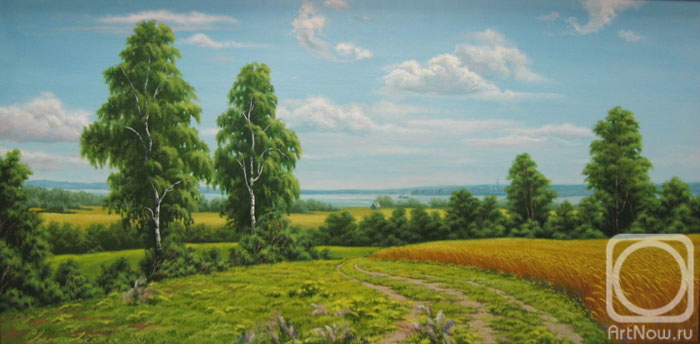 Zhukov Leonid. View of rye fields