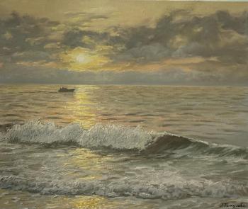 Silver evening (Seascape Oil Painting). Tikunova Olga