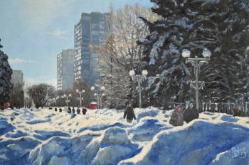 A sunny, frosty day on Lilac Boulevard. Nazarenko Valentin