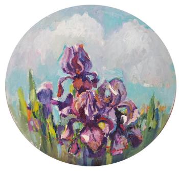 Irises and clouds