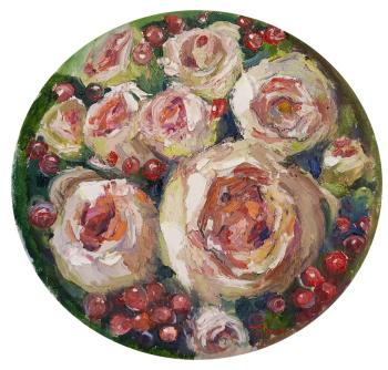 Roses with red currants. Taran Ann