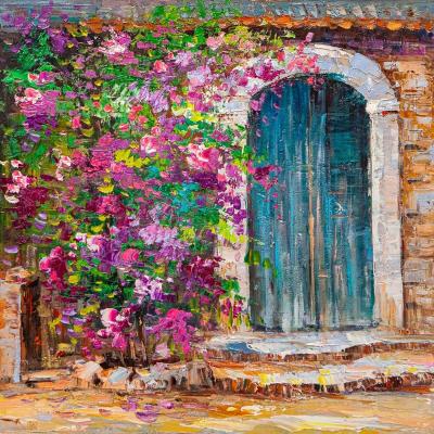 Blooming yard (The Flowers In The Landscape). Vlodarchik Andjei