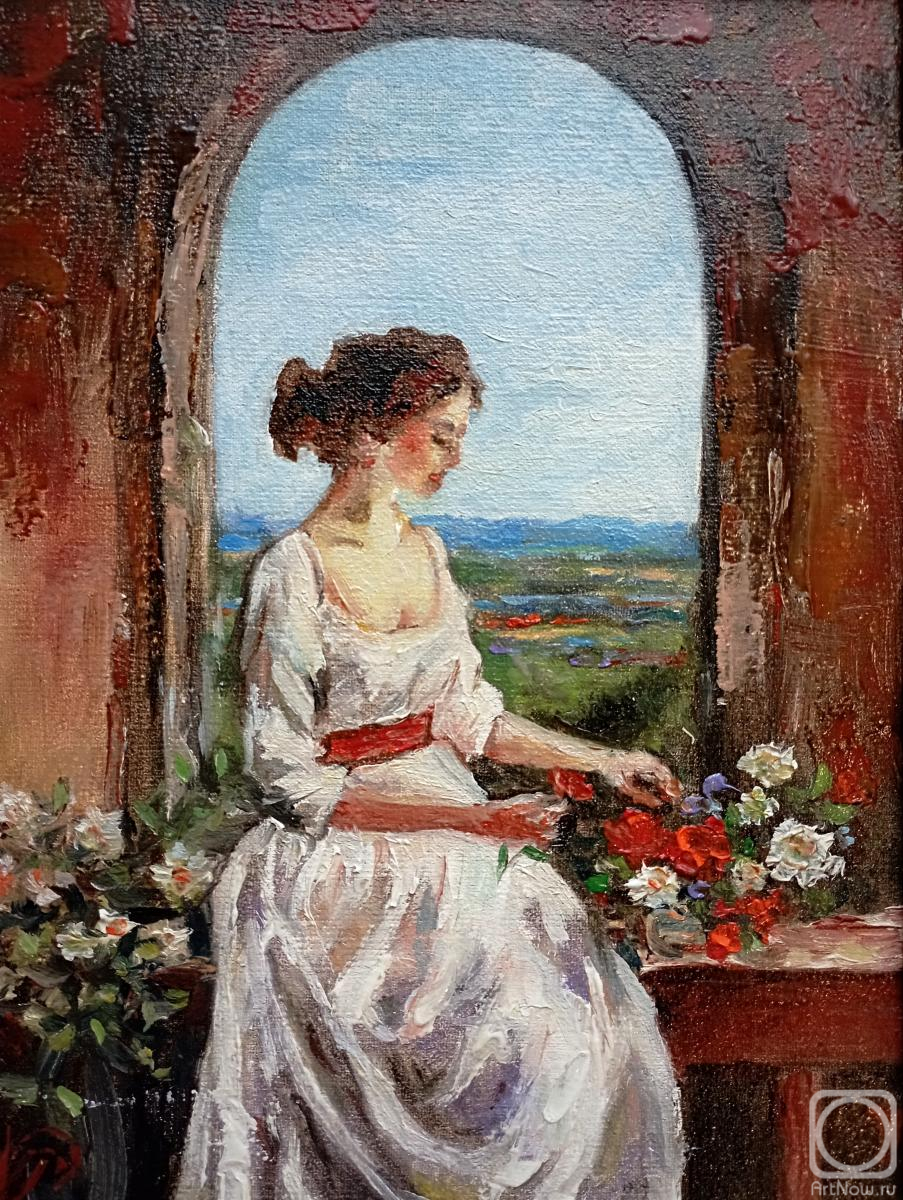 Rodionova Svetlana. Girl with flowers