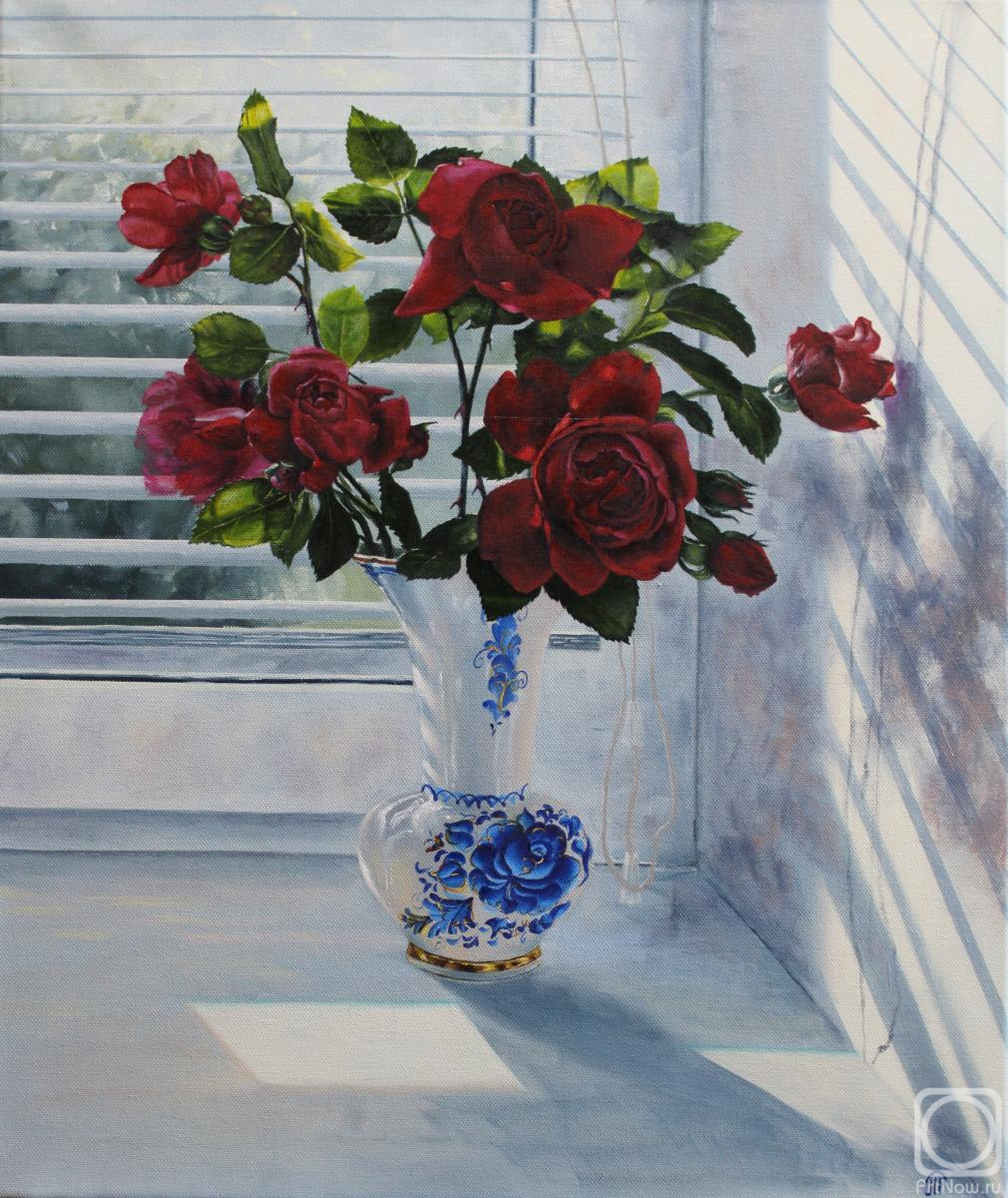 Sabaeva Tatyana. Roses on the window