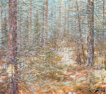 Sunny April forest (Painting Pine). Smirnov Sergey