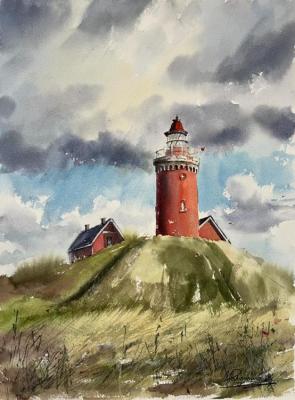 In private with the lighthouse (Painting With A Lighthouse). Pomogaeva Mariya