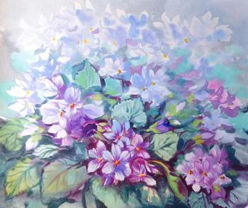 Violets (Buy Painting Of Flowers). Mikhalskaya Katya