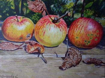 Apples and leaves (Country Still Life In Painting). Vandysheva Svetlana