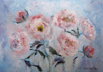 Delicate peonies (A Bouquet Of Pink Peonies). Savelyeva Elena