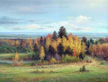 Autumn landscape (Golden Birch). Panin Sergey