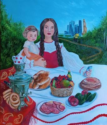 Tablecloth-self-made. Dmitrieva Olga