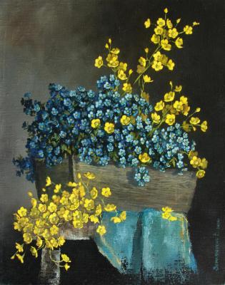 Forget-me-nots - buttercups (Spring Field). Zerrt Vadim