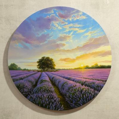 Landscape with lavender (Oil Painting With Lavender). Zhaldak Edward