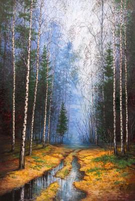 Forest. Fog (Buy Oil Painting Landscape). Korableva Elena