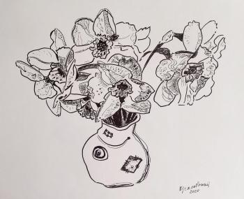 Daffodils (Drawing Ink). Krasovskaya Tatyana