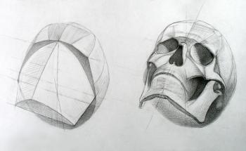 Human Skull ( ). Yudaev-Racei Yuri