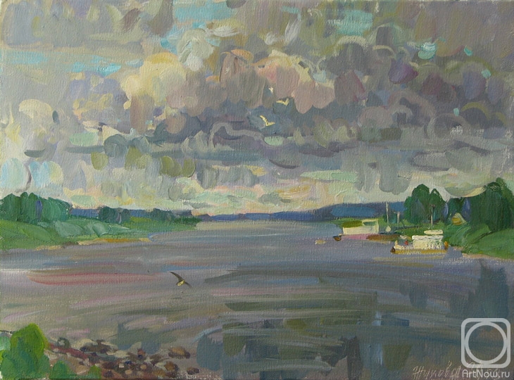 Zhukova Juliya. The river - Volga. Before a sunset