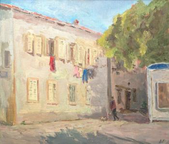 Noon in the summer yard (Impressionism Oil Pai). Eremina Viktoriya