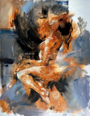 Riding a Star (Erotic Art Woman Painting). Kravchenko Mlada