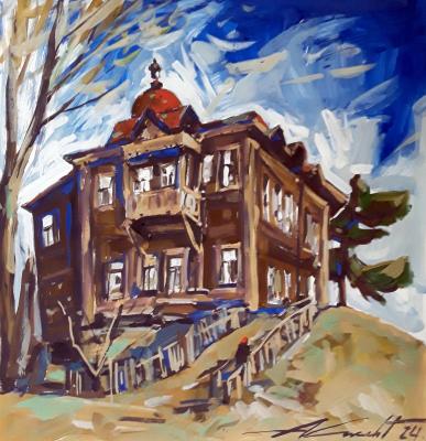 House with a lantern (A Flashlight). Knecht Aleksander