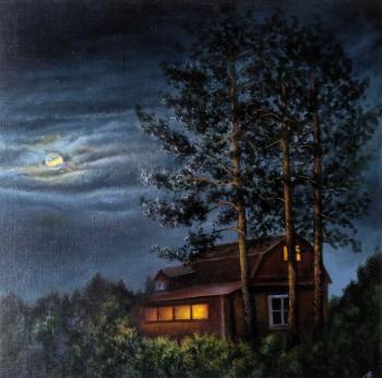 The Light from the Neighbors (Evening Moon). Abaimov Vladimir