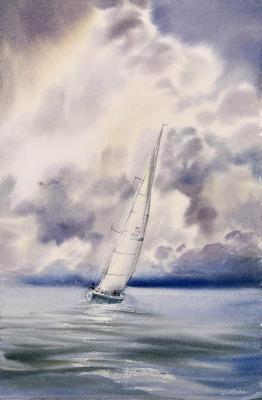 Tailwinds #8 (Watercolor Seascape). Gorbacheva Evgeniya