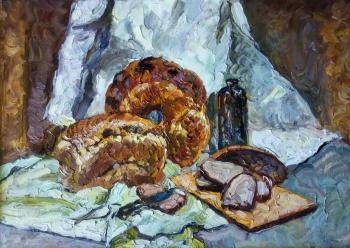 Still life with bread (Yaguzhinskaya). Yaguzhinskaya Anna