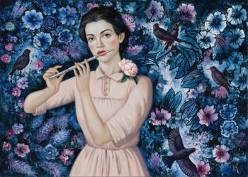 Blue melody (Interior Painting Flowers). Klimova Natalia
