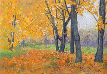 Golden maples in Tsaritsino (Trees In Autumn). Kozhin Simon