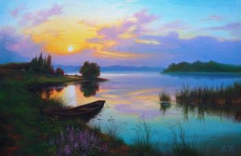 Summer evening (Summer Evening Oil Painting). Korableva Elena
