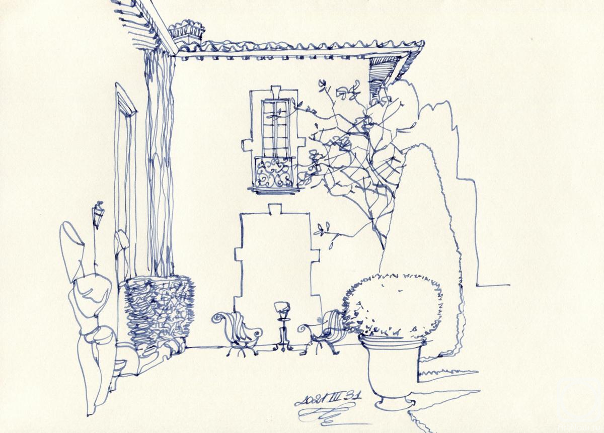 Chesnov Evgeniy. Tuscan courtyard