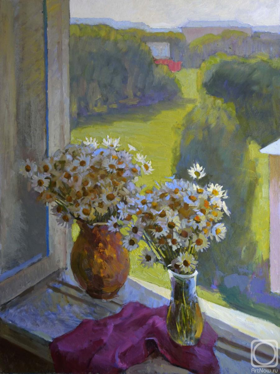 Chursin Anton. Daisies on the windowsill