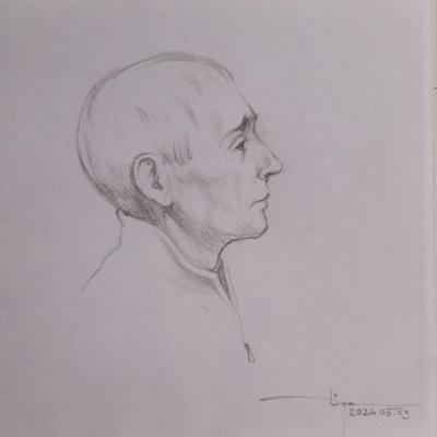 Self-portrait in profile. Durandin Viktor
