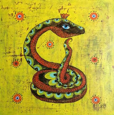 Year of the Snake (Painting In Ethnic Style). Razina Elena