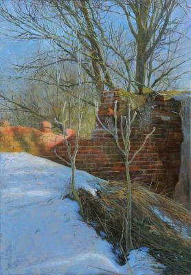 There is no snow on the bricks (). Chernov Denis