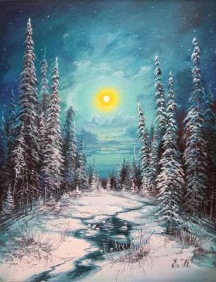Winter dream (Forest Landscape Painting). Korableva Elena