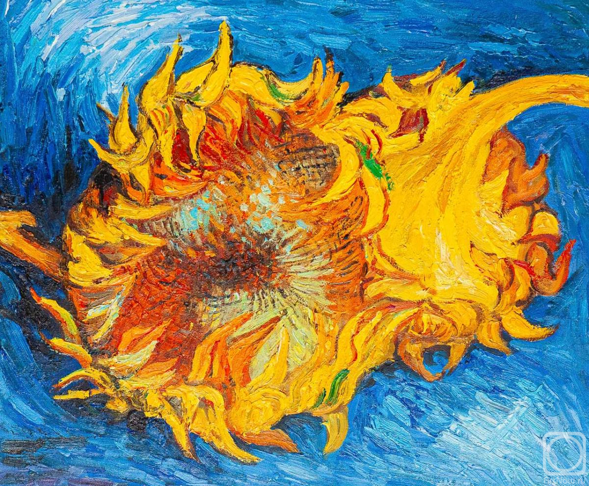 Vlodarchik Andjei. Copy of Van Goghs painting Two Cut Sunflowers